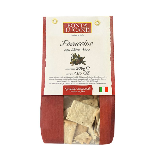 Focaccine med sorte oliven