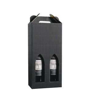 Sort vinkarton til 3 vin
